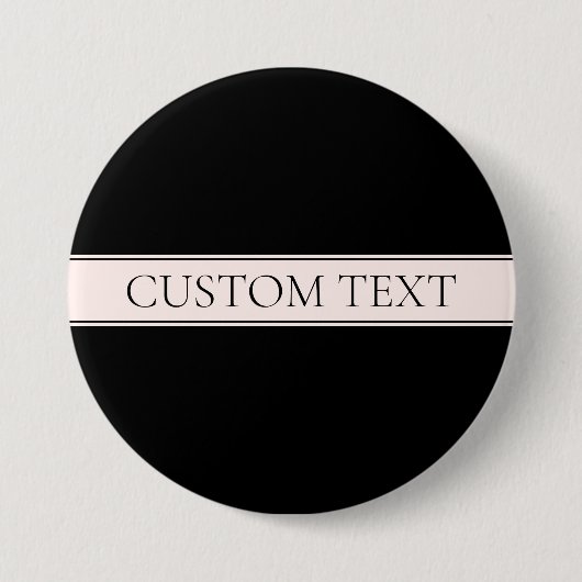 Hellrosa Rosa Streifen und eleganter bearbeitbarer Button (Vorderseite)