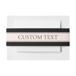 Hellrosa Rosa Streifen und eleganter bearbeitbarer Einladungsbanderole