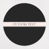 Hellrosa Rosa Streifen und eleganter bearbeitbarer Etiketten (Design 1)