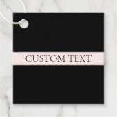 Hellrosa Rosa Streifen und eleganter bearbeitbarer Geschenkanhänger (Vorderseite)