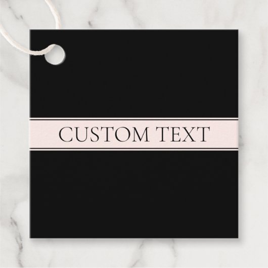 Hellrosa Rosa Streifen und eleganter bearbeitbarer Geschenkanhänger (Vorderseite)