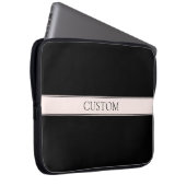 Hellrosa Rosa Streifen und eleganter bearbeitbarer Laptopschutzhülle (Vorne Rechts)