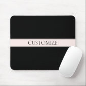 Hellrosa Rosa Streifen und eleganter bearbeitbarer Mousepad (Mit Mouse)