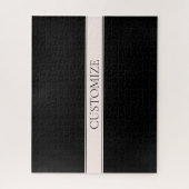 Hellrosa Rosa Streifen und eleganter bearbeitbarer Puzzle (Vertikal)