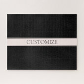 Hellrosa Rosa Streifen und eleganter bearbeitbarer Puzzle (Horizontal)