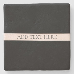 Hellrosa Rosa Streifen und eleganter bearbeitbarer Steinuntersetzer