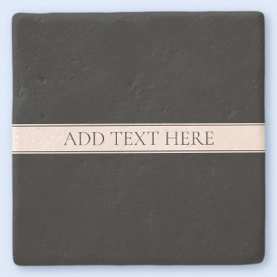 Hellrosa Rosa Streifen und eleganter bearbeitbarer Steinuntersetzer