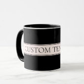 Hellrosa Rosa Streifen und eleganter bearbeitbarer Tasse (Vorderseite Links)