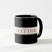 Hellrosa Rosa Streifen und eleganter bearbeitbarer Tasse (VorderseiteRechts)