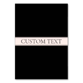 Hellrosa Rosa Streifen und eleganter bearbeitbarer Tischnummer