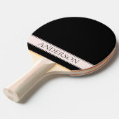 Hellrosa Rosa Streifen und eleganter bearbeitbarer Tischtennis Schläger (Vorderseite)