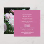Hellrosa Rose Blume Brautdusche Einladungen (Vorne/Hinten)