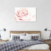 Hellrosa Rose Blume - Rose Blume Blumenstrauß Leinwanddruck (Insitu (Schlafzimmer))