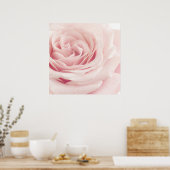Hellrosa Rose Blume - Rose Blume Blumenstrauß Poster (Küche)