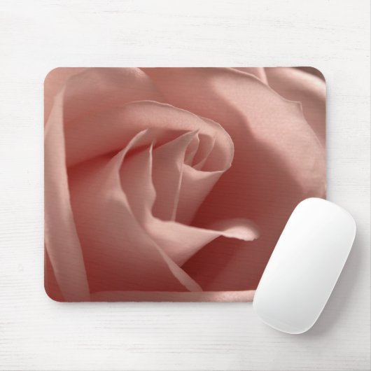 Hellrosa Rose Blumenblätter Foto Hübsche Blume Pet Mousepad (Mit Mouse)
