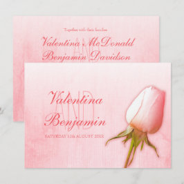 Hellrosa Rose Bud Hochzeit Einladungen