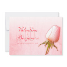 Hellrosa Rose Bud Hochzeit Einladungen