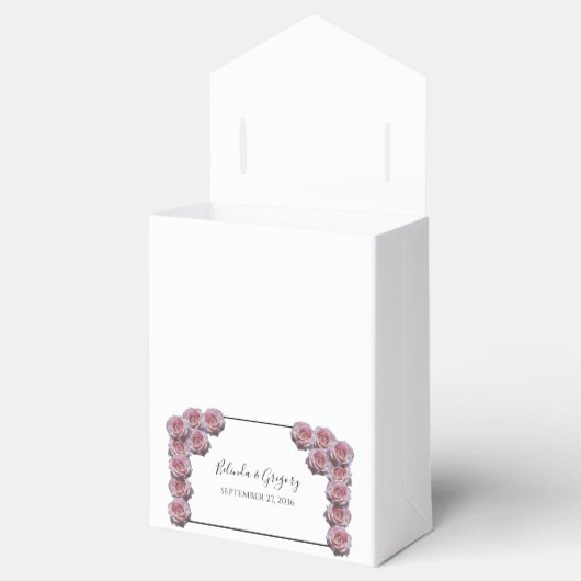 Hellrosa Rose Hochzeit Geschenkschachtel (Geöffnet)