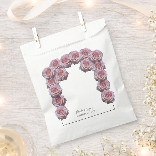 Hellrosa Rose Hochzeit Geschenktütchen (Ausgeschnitten)