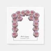Hellrosa Rose Hochzeit Serviette (Vorderseite)