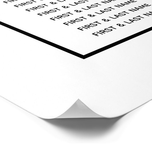 Hellrosa Rose Hochzeitstabelle Poster (Ecke)