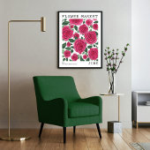 Hellrosa Rose im Blumenmarkt Juni Blume Poster