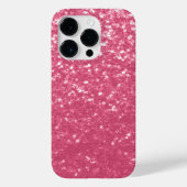 Hellrosa Rose Imitate Glitzern Glitzer Case-Mate iPhone Hülle (Rückseite)