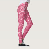 Hellrosa Rose Imitate Glitzern Glitzer Leggings (Rechts)