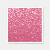 Hellrosa Rose Imitate Glitzern Glitzer Serviette (Vorderseite)