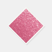 Hellrosa Rose Imitate Glitzern Glitzer Serviette (Ecke)