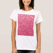 Hellrosa Rose Imitate Glitzern Glitzer T-Shirt (Vorderseite)
