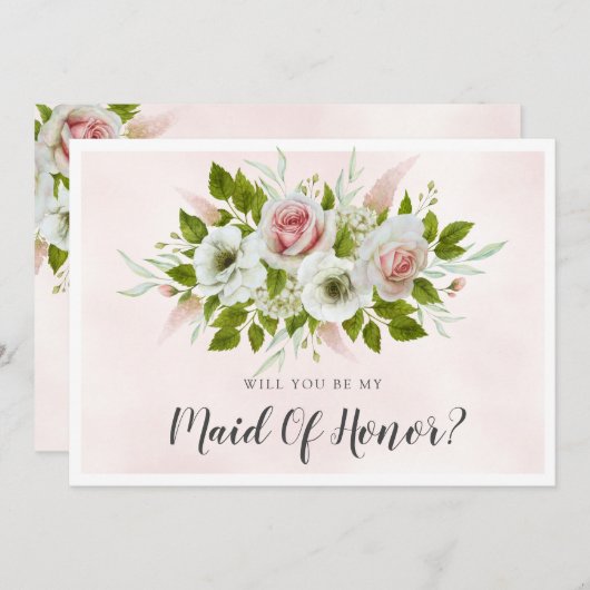 Hellrosa Rose werden Sie meine Trauzeugin sein (Vorne/Hinten)