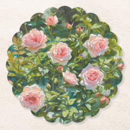 Hellrosa Rosen Garten Blumen Untersetzer