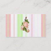 Hellrosa Rosen-Geschäfts-Karte Visitenkarte (Rückseite)