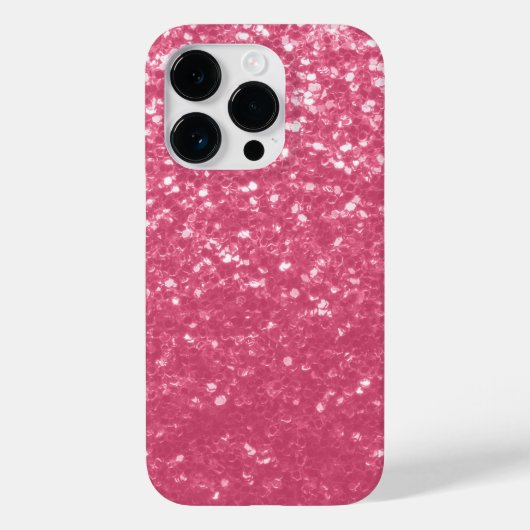 Hellrosa Rosen-Imitat-Sparkles Glitter Case-Mate iPhone Hülle (Rückseite)