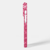 Hellrosa Rosen-Imitat-Sparkles Glitter Case-Mate iPhone Hülle (Rückseite / Links)