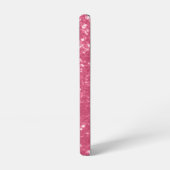 Hellrosa Rosen-Imitat-Sparkles Glitter Monogramm Samsung Galaxy Hülle (Linke Seite)