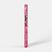 Hellrosa Rosen-Imitat-Sparkles Glitter Monogramm Samsung Galaxy Hülle (Rechte Seite)