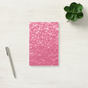 Hellrosa Rosen-Imitat-Sparkles Glitter Post-it Klebezettel