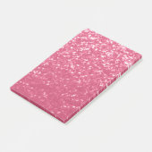 Hellrosa Rosen-Imitat-Sparkles Glitter Post-it Klebezettel (angewinkelt)