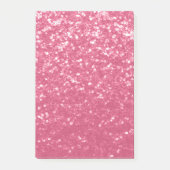 Hellrosa Rosen-Imitat-Sparkles Glitter Post-it Klebezettel (Vorderseite)