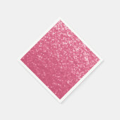 Hellrosa Rosen-Imitat-Sparkles Glitter Serviette (Ecke)