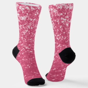 Hellrosa Rosen-Imitat-Sparkles Glitter Socken