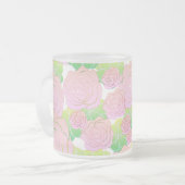 Hellrosa Rosen Mattglastasse (Vorderseite Links)