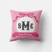 Hellrosa Rückwärtsbewegung für den griechischen Sc Kissen (Rückseite)