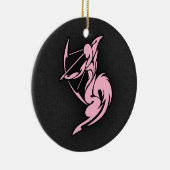 Hellrosa Sagittarius Keramik Ornament (Rechts)