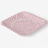 Hellrosa Sahne, SpiralSchnecke Fibonacci-Sequenz p Pappteller (Gewinkelt)