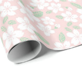 Hellrosa Sakura japanischer Akzent Blumenmuster Geschenkpapier (Rolleneckpunkt)