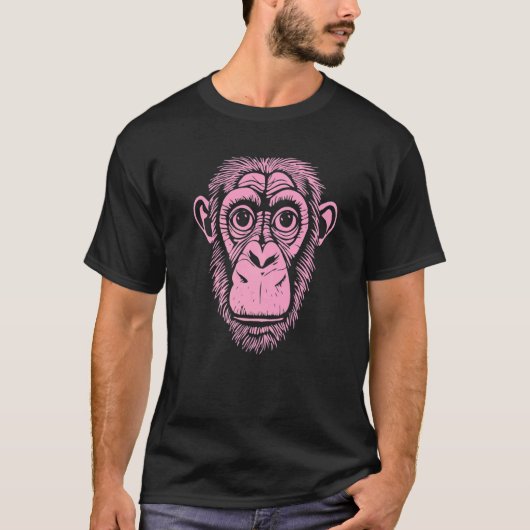 Hellrosa Schimpanse Affe Nicht Monkey Cute Chimp T-Shirt (Vorderseite)