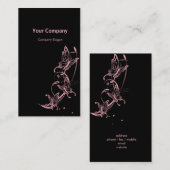 Hellrosa Schmetterlinge Visitenkarte (Vorne/Hinten)